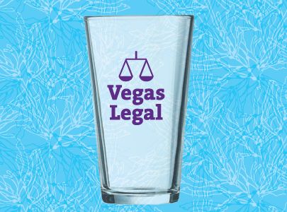Mixing Style, 16 oz. Beer Glass imprinted Vegas Legal logo great for giveaways or bars and pubs