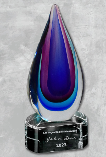 Imprinted Elegance Award 9'' for Las Vegas, Nevada